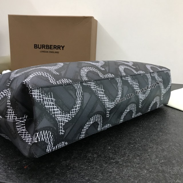 Burberry專櫃新款特托包 巴寶莉經典TB圖案手提購物袋 yxb1071